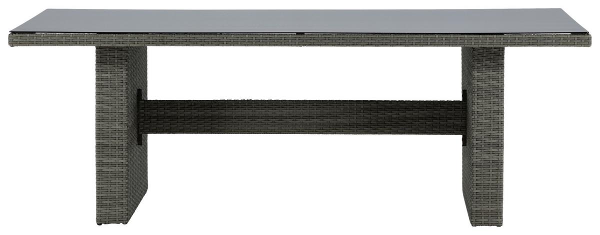 Gartentisch Padova ca. 200x100x74 cm Grau - Grau, KONVENTIONELL, Kunststoff (200/100/74cm) - Gardenson