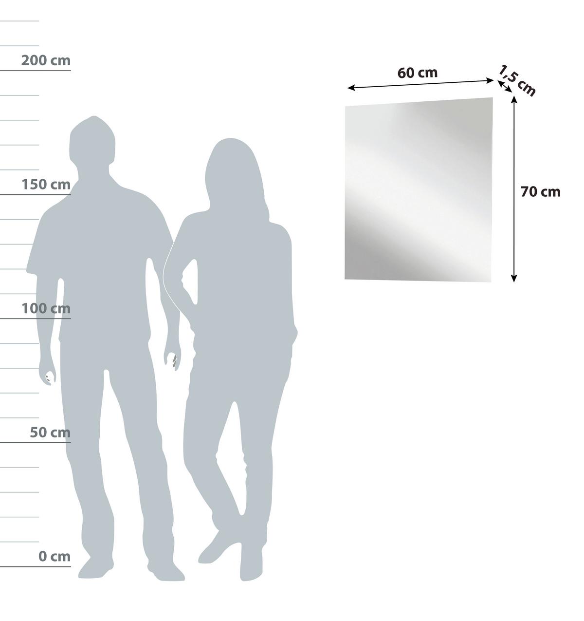 Wandspiegel "Mirror" , verspiegelt - Basics, Glas (60/70/1,5cm) - MID.YOU