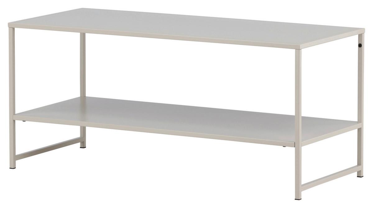 COUCHTISCH STAAL - Beige, Design, Metall (102/43/45cm) - Livetastic