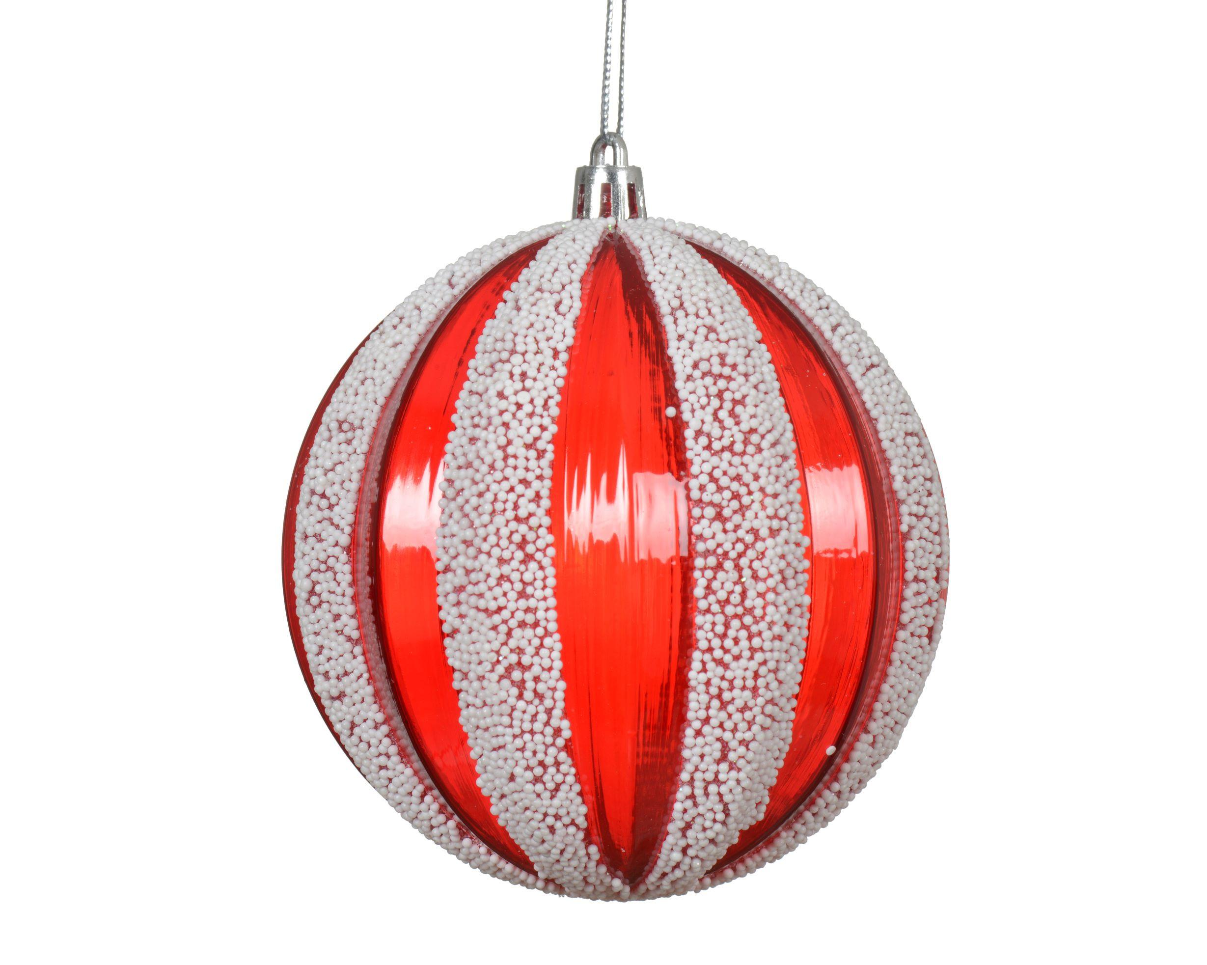Kuglica Za Bor Jolly Ø:8cm - crvena, Basics, plastika (8,00/8,00/8,00cm)