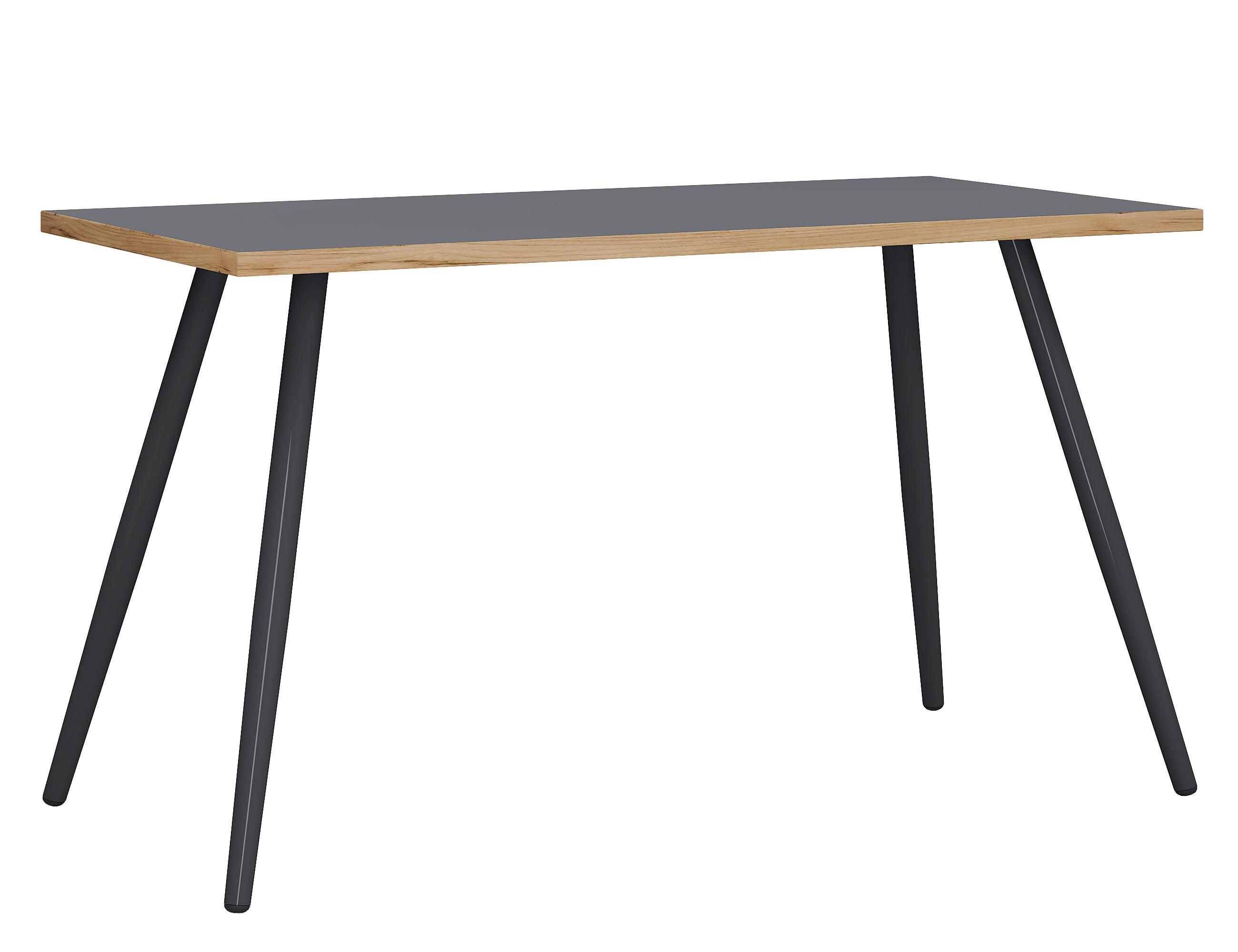 Pisalna Miza Salia T80, Barva Hrasta, Antracit, 138x80cm - črna/medeni hrast, Design, kovina/leseni material (138/80/70cm) - P & B