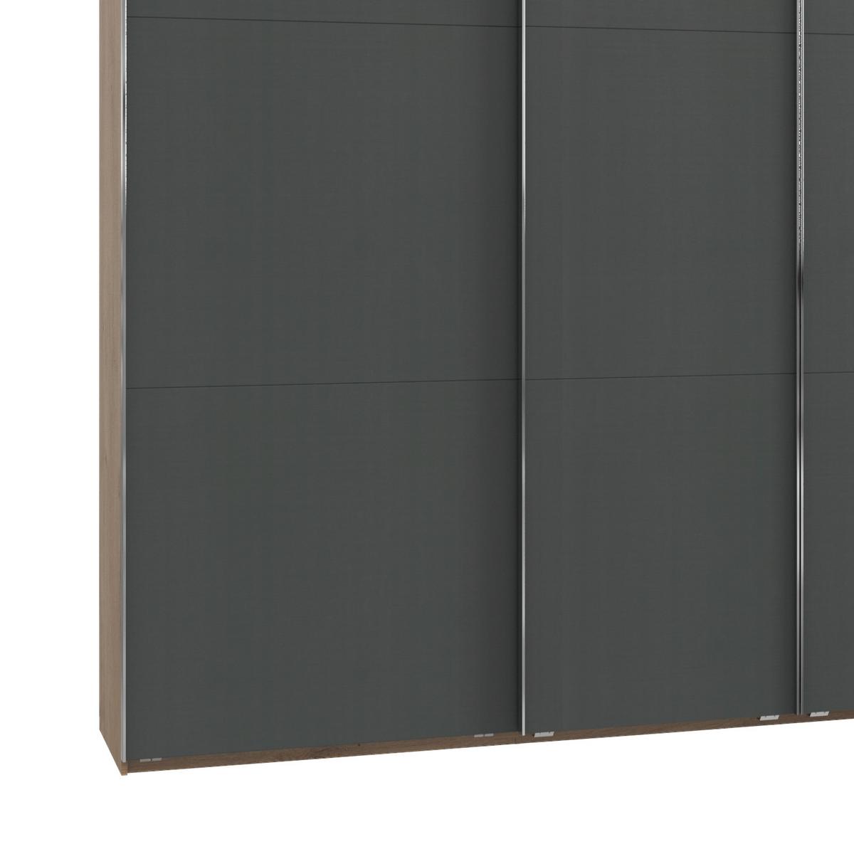 Ormar S Kliznim Vratima Level 36a - boje grafita/boje hrasta, Basics, drvni materijal/metal (350/216/65cm) - Modern Living