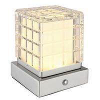 Stolna Punjiva Svjetiljka 21009w - bijela/boje nikla, Trend, metal/plastika (10/10/10cm) - Globo