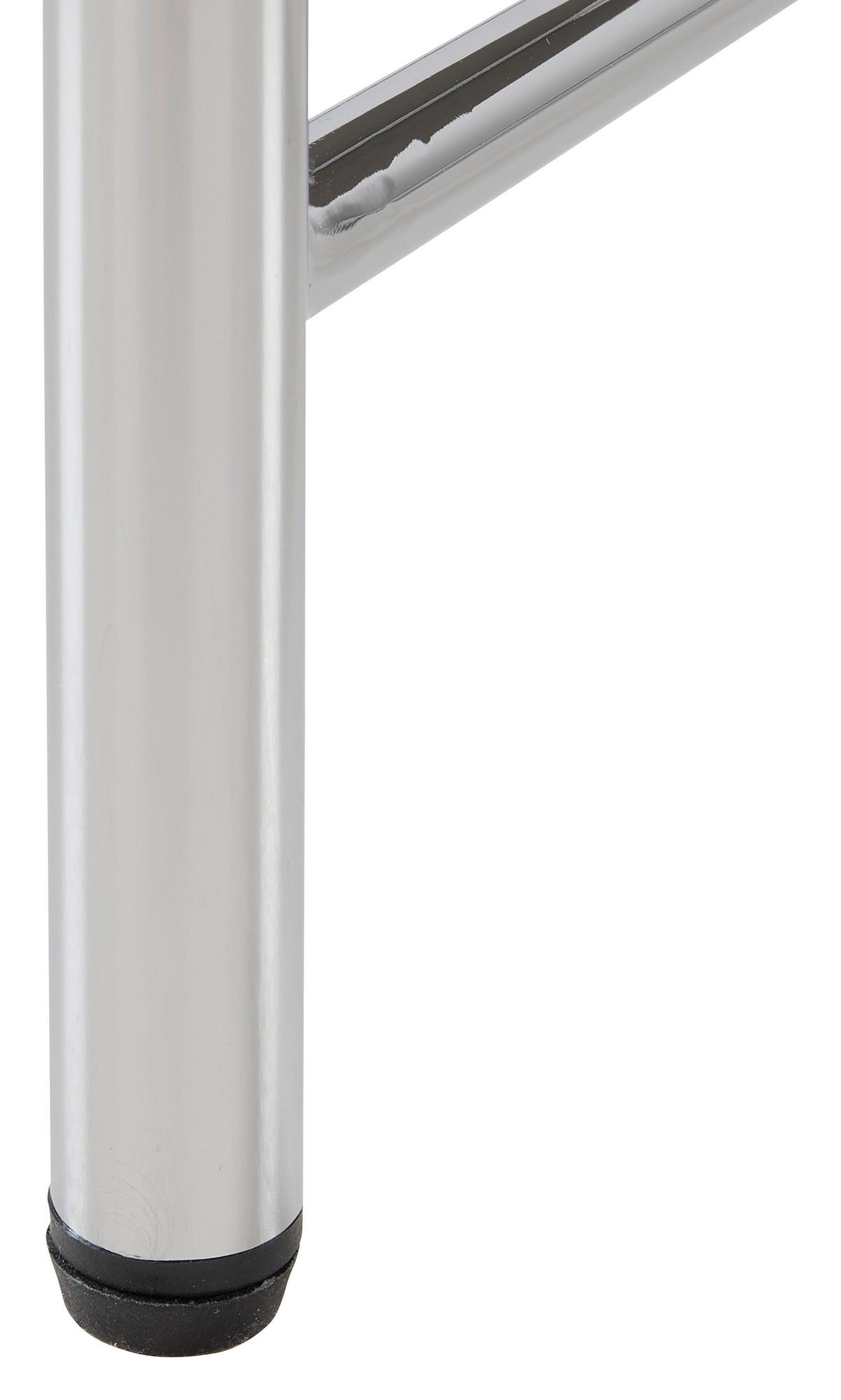 Couchtisch Chris Schwarz/Chromfarben - Chromfarben/Schwarz, Design, Keramik/Metall (80/43cm) - Mömax