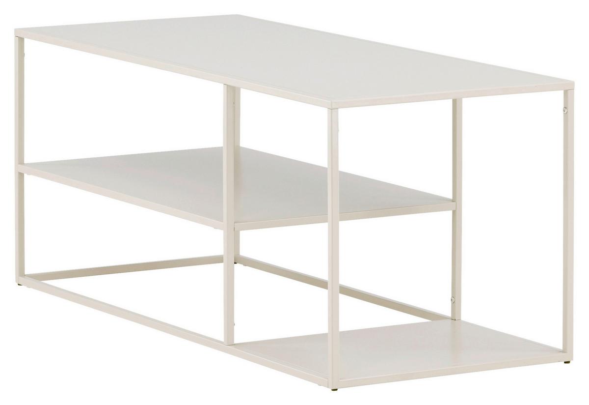 COUCHTISCH STAAL - Beige, Design, Metall (120/50/50cm) - Livetastic