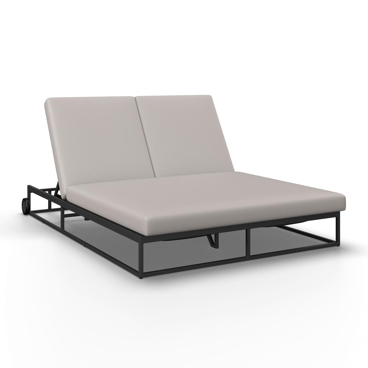 Ležaljka Berry - svijetlo siva, Moderno, metal/tekstil (200/24/160cm) - Bessagi Garden