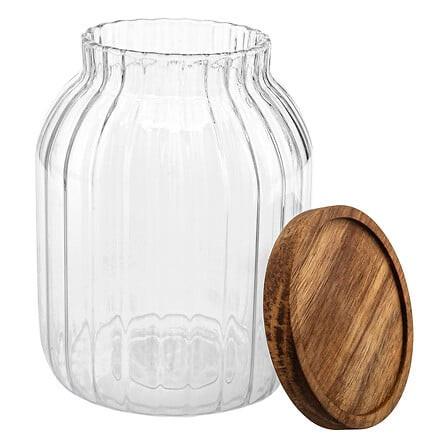 Staklenka Za Zalihe 2l Harmony - boje bagrema/prozirno, Basics, staklo/drvo (13,5/18cm)