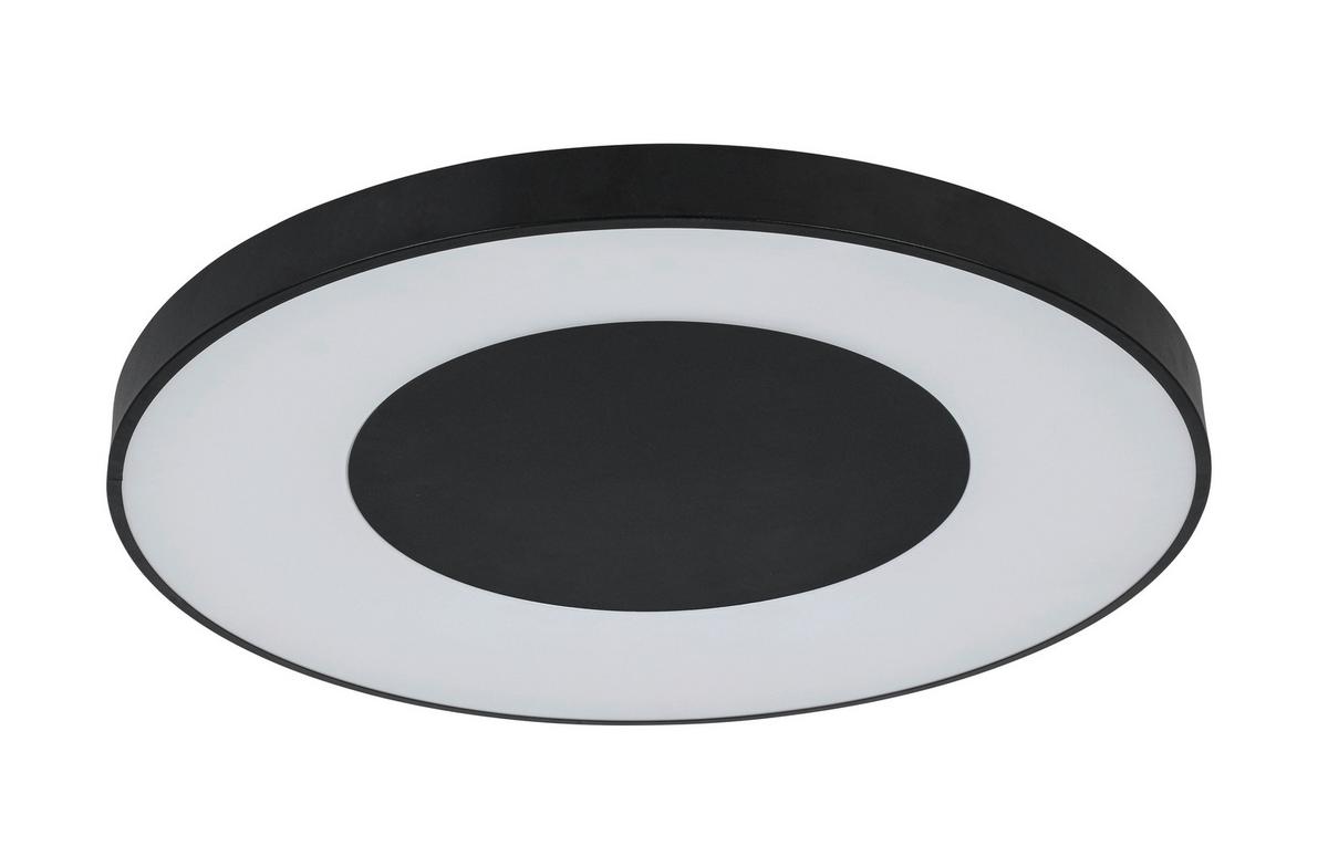 LED-Deckenleuchte Jumpo Schwarz/Weiß max. 48 Watt - Weiss/Schwarz, Modern, Kunststoff/Metall (70/7cm) - Mömax