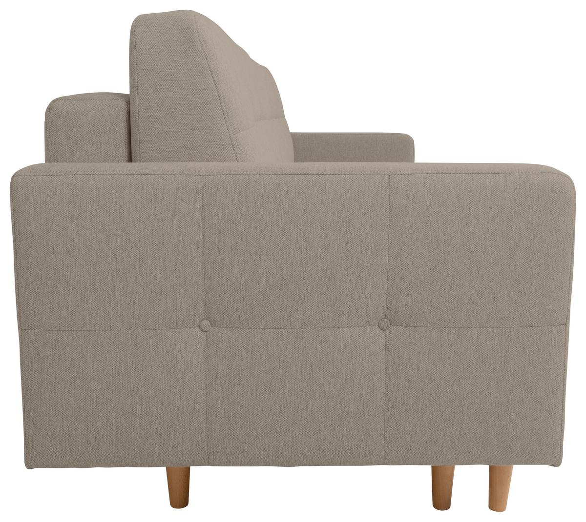Trosjed Na Razvlačenje Noret - bež/hrast Wotan, Konvencionalno, tekstil/drvo (222/93/99cm) - Modern Living
