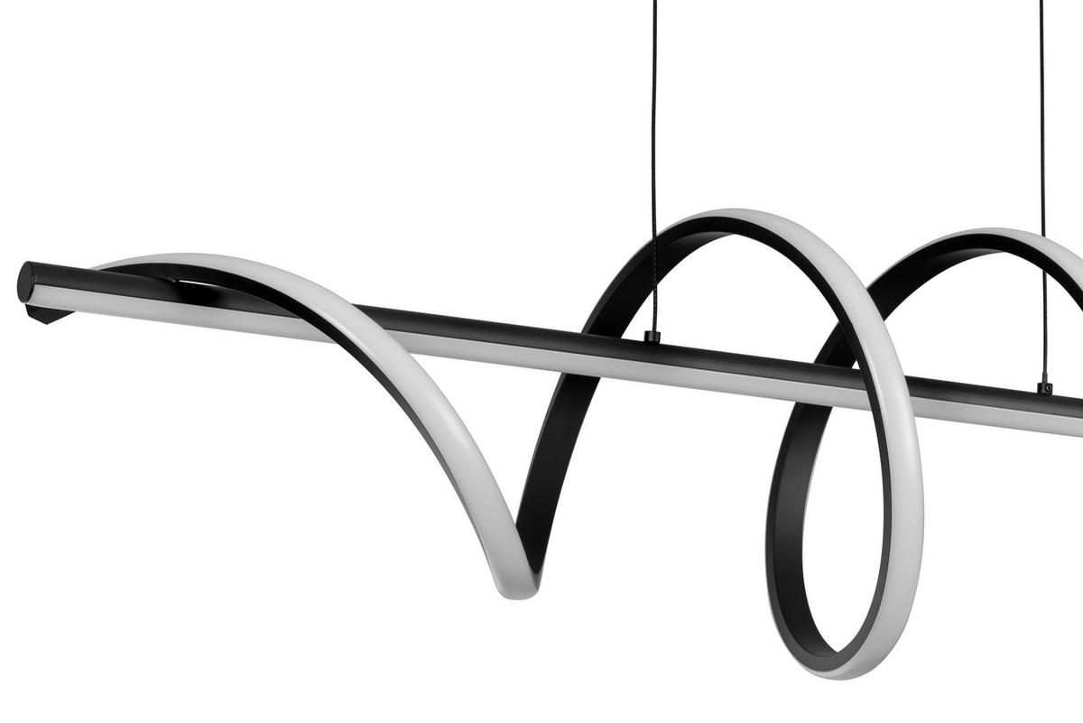 LAMPA WISZĄCA LED SEGIN *SBN* - czarny, Design, tworzywo sztuczne/metal (101/25/150cm) - Novel