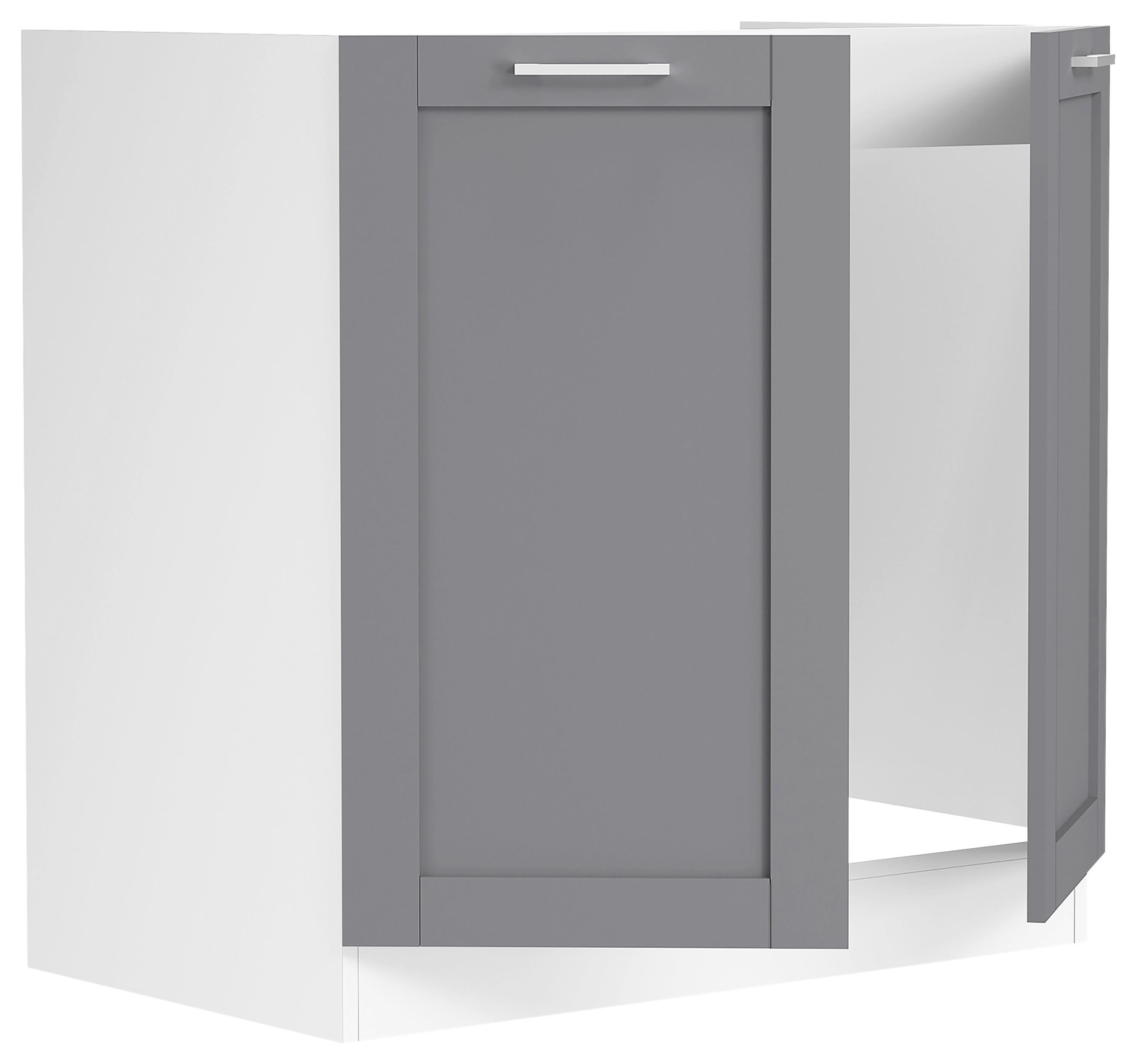 SPÜLENUNTERSCHRANK COLURA - Weiss/Anthrazit, Trend, Holzwerkstoff/Kunststoff (80/82/46cm) - MID.YOU
