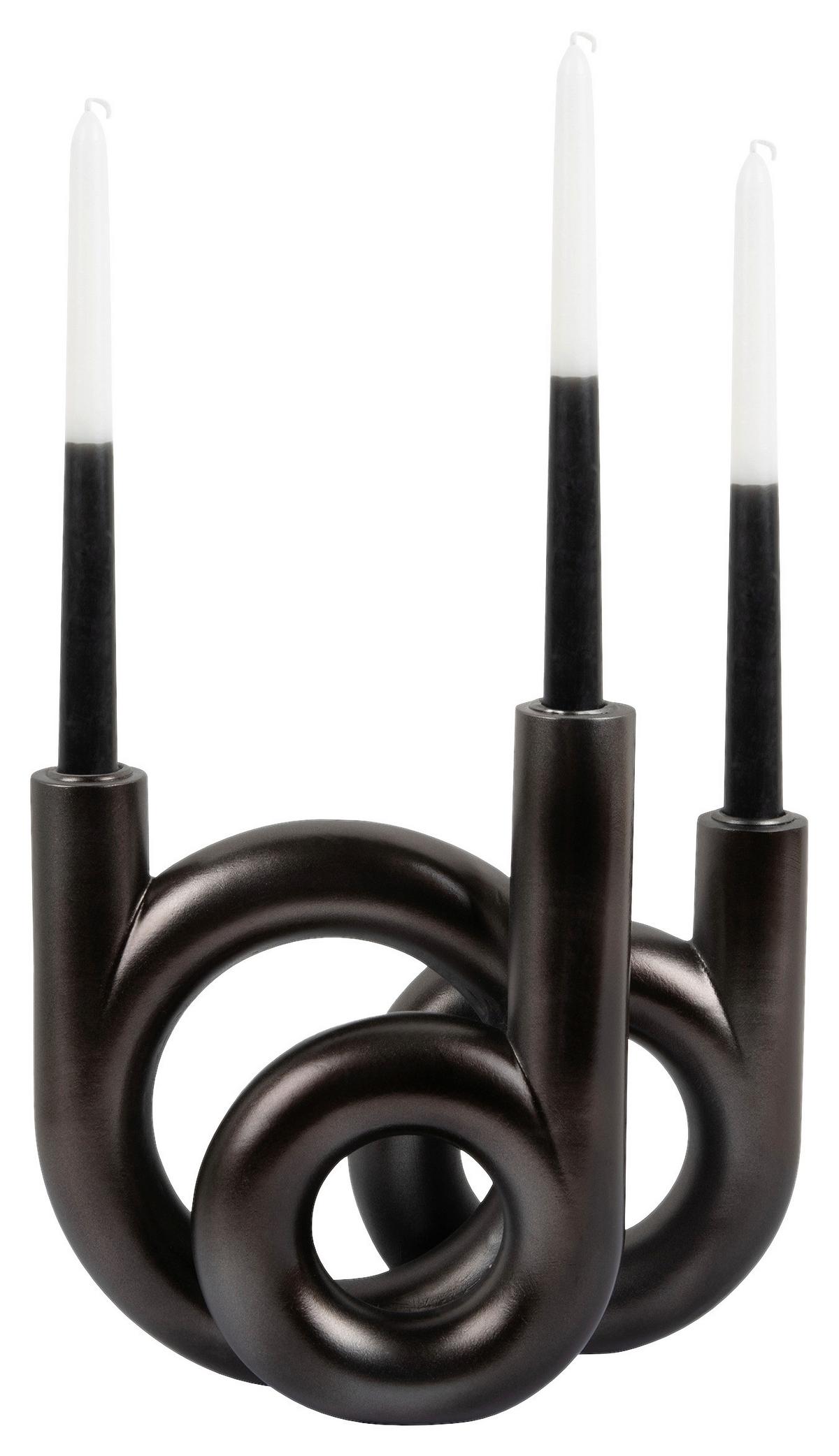 ŚWIECZNIK PT4156GY - szary, Basics, kamień (18/20/12cm) - Present Time