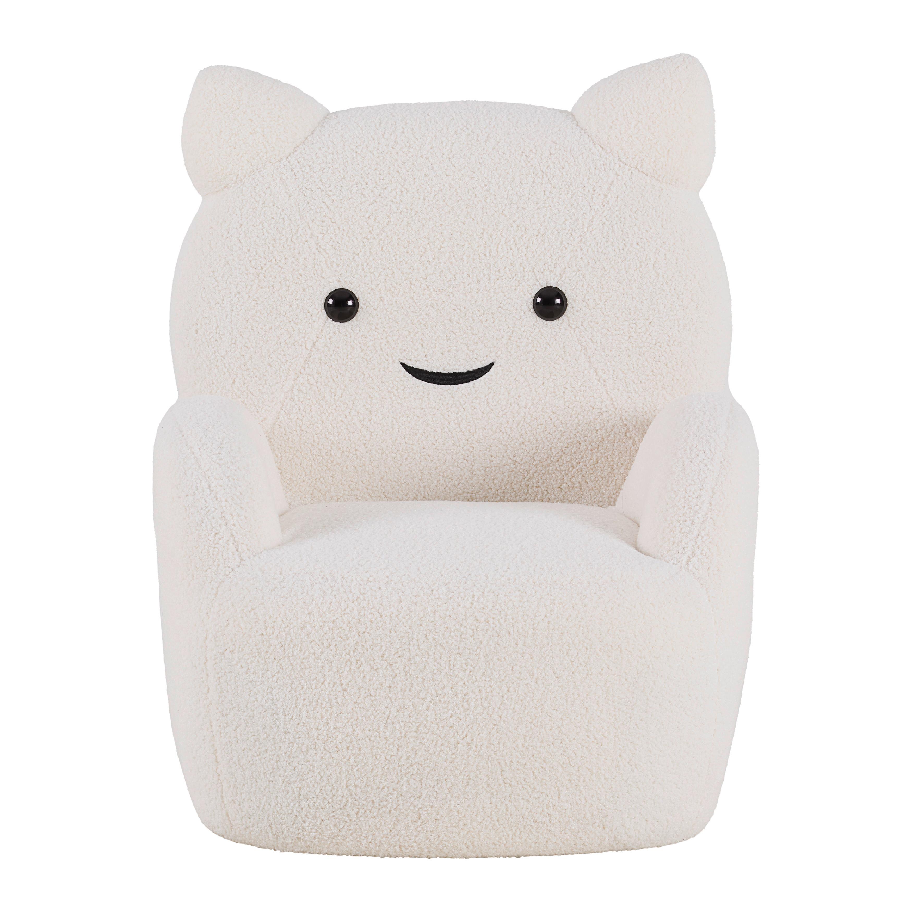 FÅTÖLJ KITTI -TREND- - vit, Romantik / Lanthus, trä/textil (59/72/58cm) - Mömax