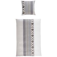 POŚCIEL JOOP! ORNAMENT STRIPES - beżowy/kolor grafitowy, Trend, tkanina (155/220cm) - Joop!