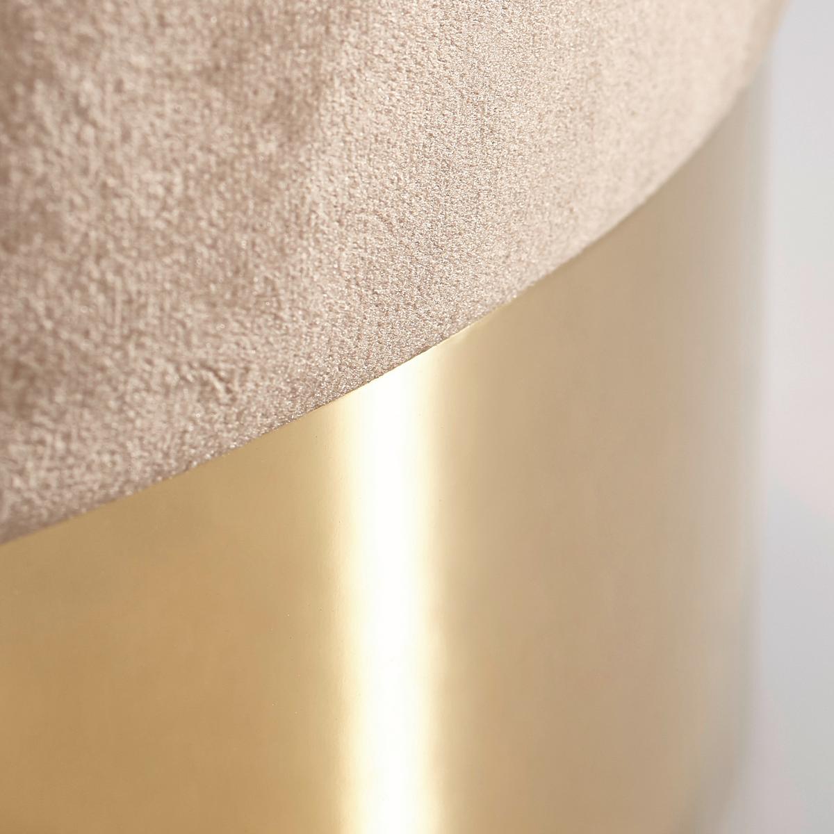 HOKER PURO XL   -AMBIA HOME- - kolor złoty/jasnobrązowy, Lifestyle, metal/tkanina (55/55/35cm) - Ambia Home