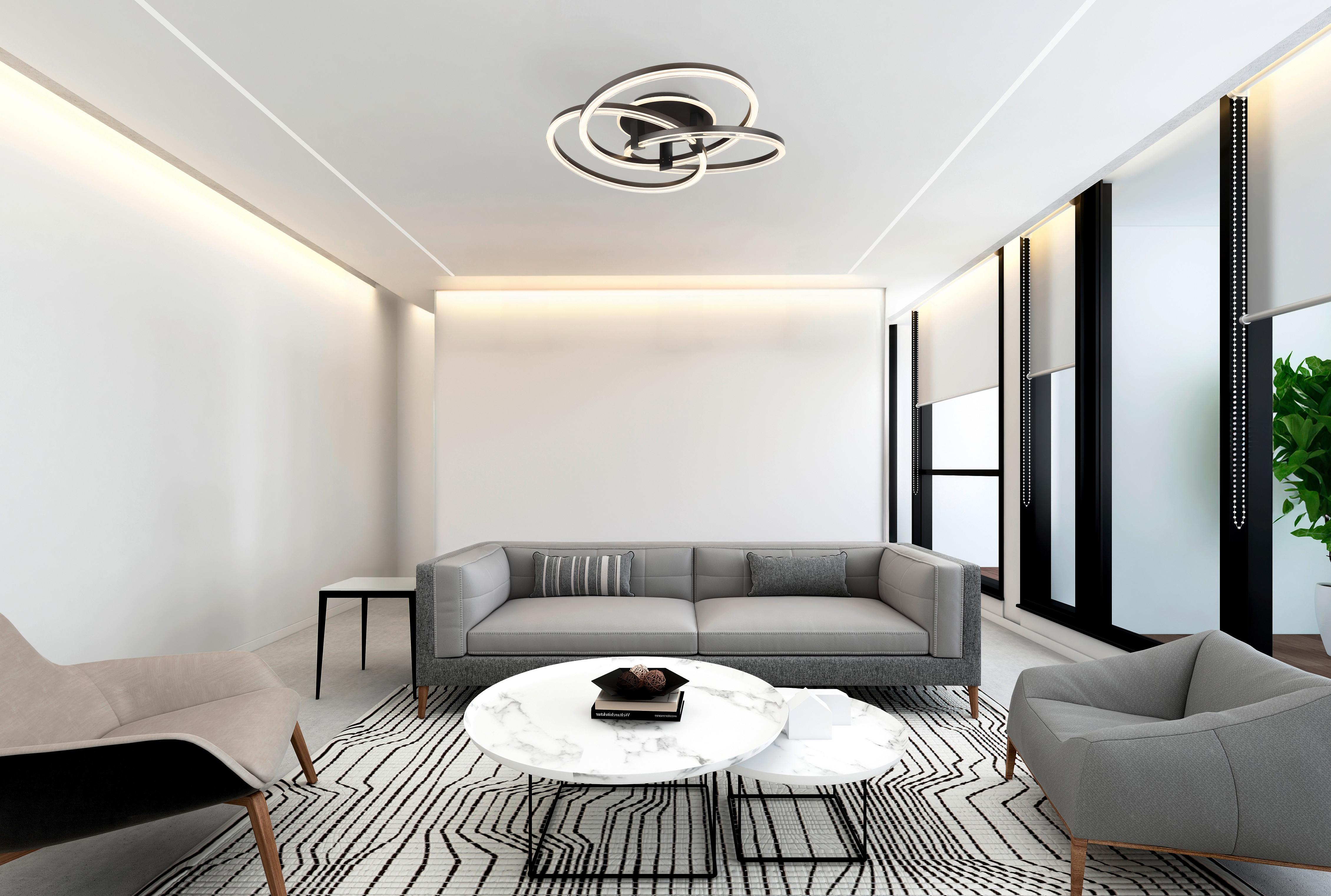 LED-DECKENLEUCHTE 67337-75 TRIS - Klar/Weiss, Design, Kunststoff/Metall (78/25cm) - Globo