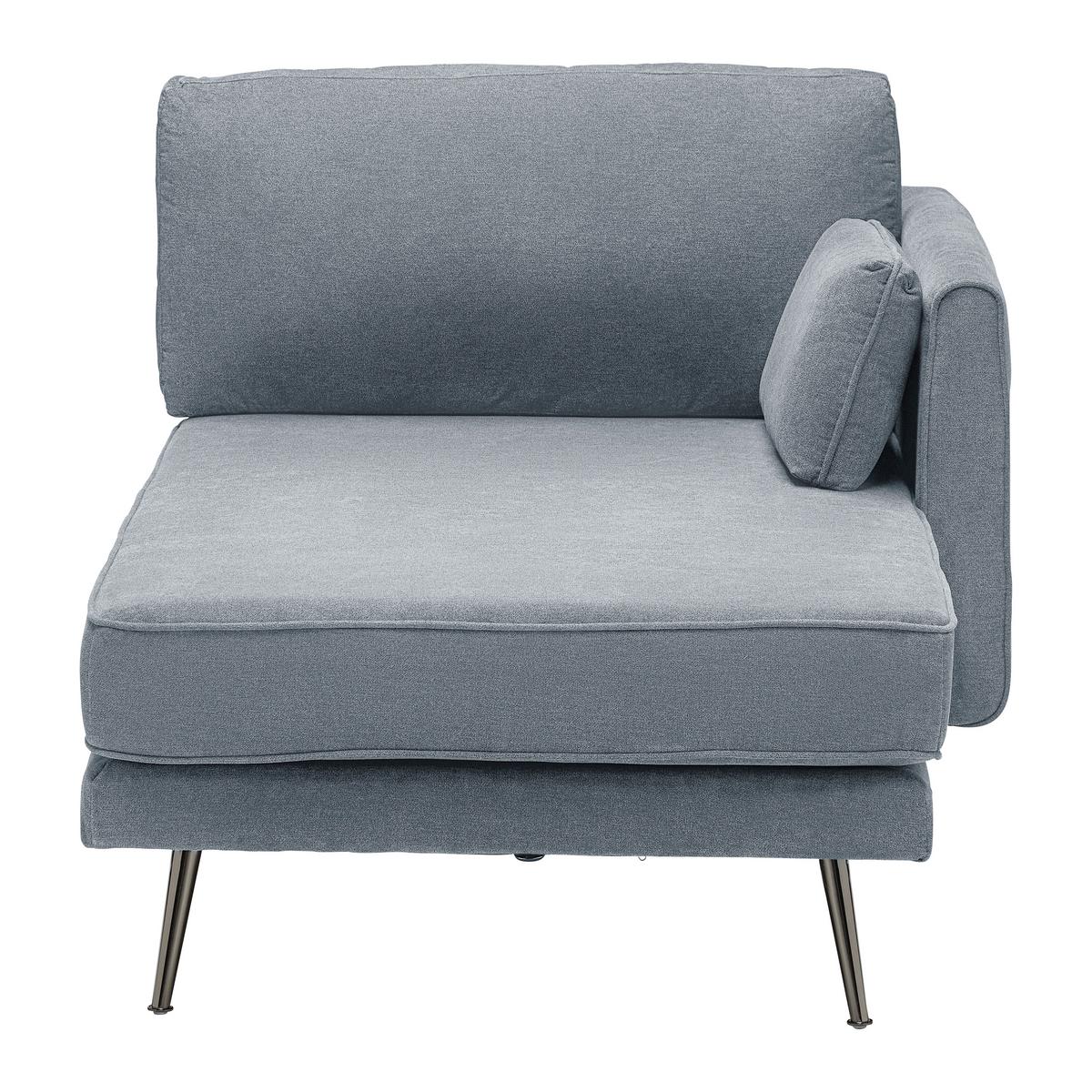 Wohnlandschaft grau, "Dunja" - Grau, Modern, Holz/Textil (295/89/161cm) - Bessagi Home