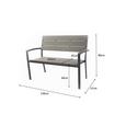Gartenbank Sammy in Anthrazit - Anthrazit/Grau, Kunststoff/Metall (120/90/57cm) - MÖMAX modern living