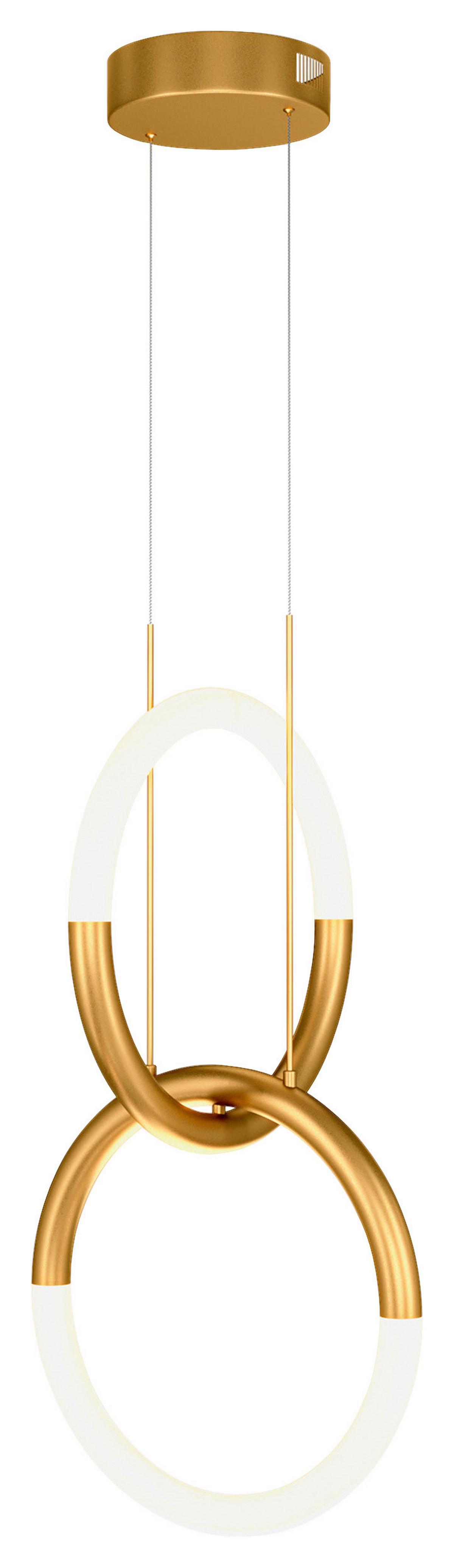 Pendelleuchte Node Gold max. 18 Watt - Goldfarben, Trend, Metall (34/55/34cm) - MAYTONI