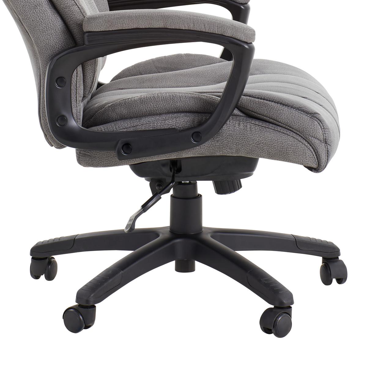 FOTEL SZEFA JOHN XXL - czarny/szary, Konventionell, tworzywo sztuczne/tkanina (68/113-121/68cm)