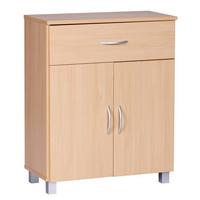 SCHUHSCHRANK SCHUHSCHRANK BUCHE OPTIK - Buchefarben/Grau, Design, Holzwerkstoff/Kunststoff (60/75/30cm) - MID.YOU