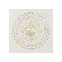 Decorațiune de perete cca. 90x90 cm Golden Eye - alb/auriu, Modern, metal (90/3/90cm) - Mömax