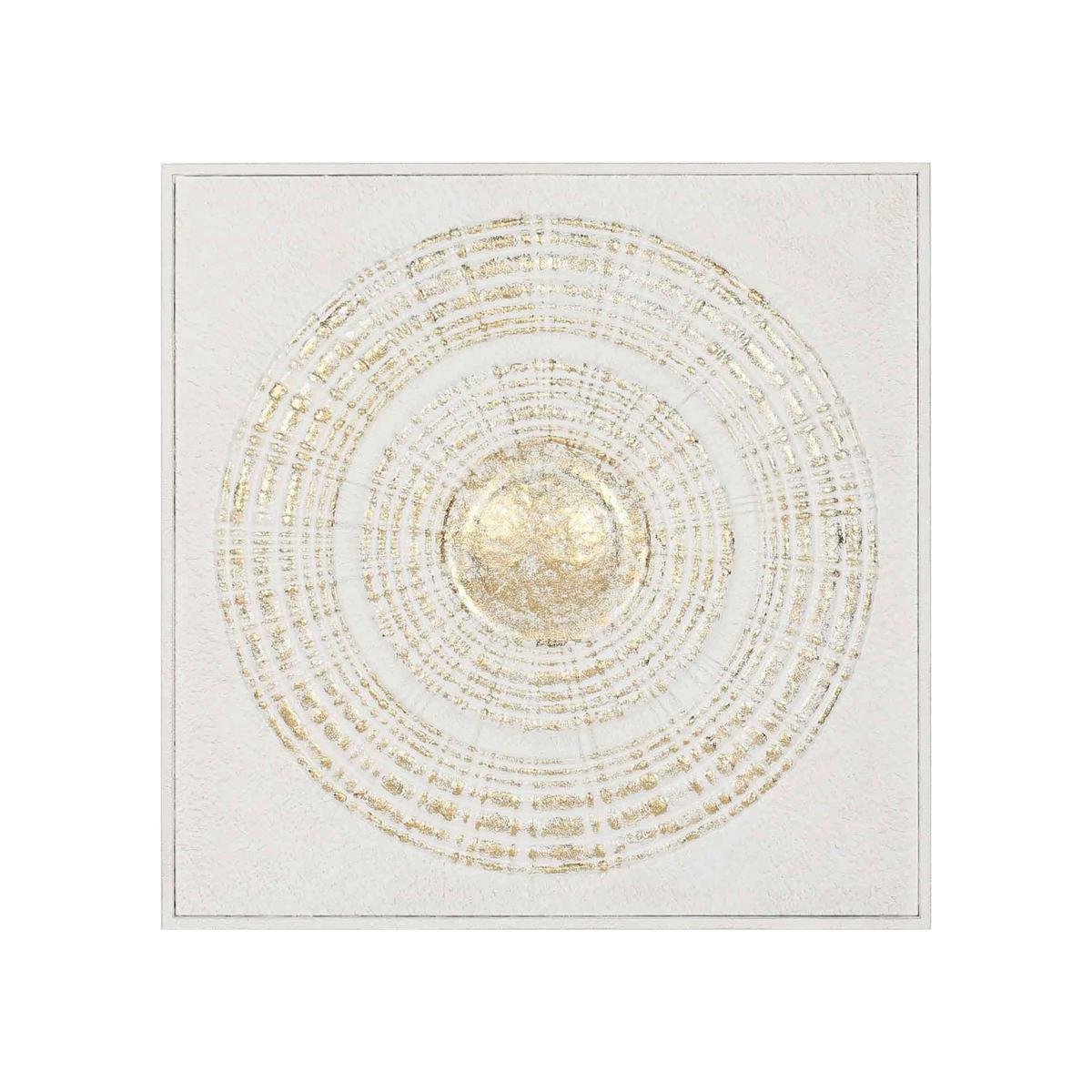 Decorațiune de perete cca. 90x90 cm Golden Eye - alb/auriu, Modern, metal (90/3/90cm) - Mömax