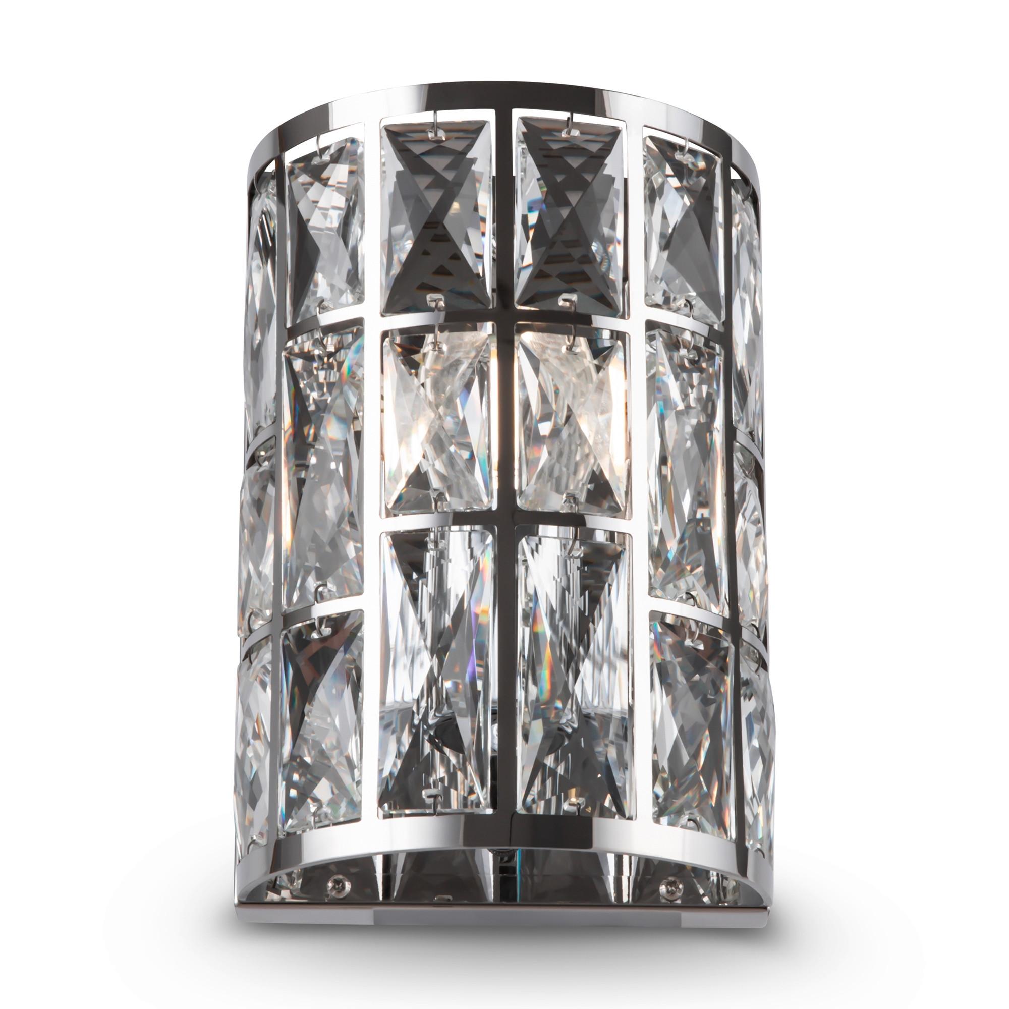 Wandleuchte Gelid Chromfarben max. 60 Watt - Chromfarben/Transparent, Trend, Glas/Metall (14.7/10/21.2cm) - MAYTONI