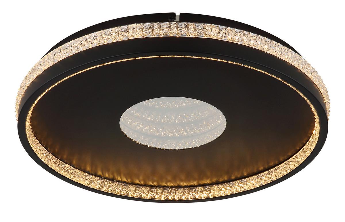 Led Stropna Svjetiljka Shirley - prozirno/crna, Design, metal/plastika (41/6.5cm) - Globo