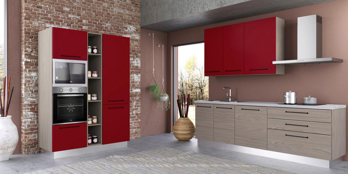 Blok Kuhinja S Aparatima Line 390 - siva/hrast sivi, Konvencionalno, metal/drvo (390/216-240/60cm) - Mömax