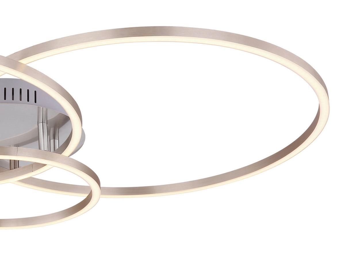 LED-DECKENLEUCHTE 67220-40R  MUNNI - Weiss/Opal, Design, Kunststoff/Metall (68/55/10cm) - Globo