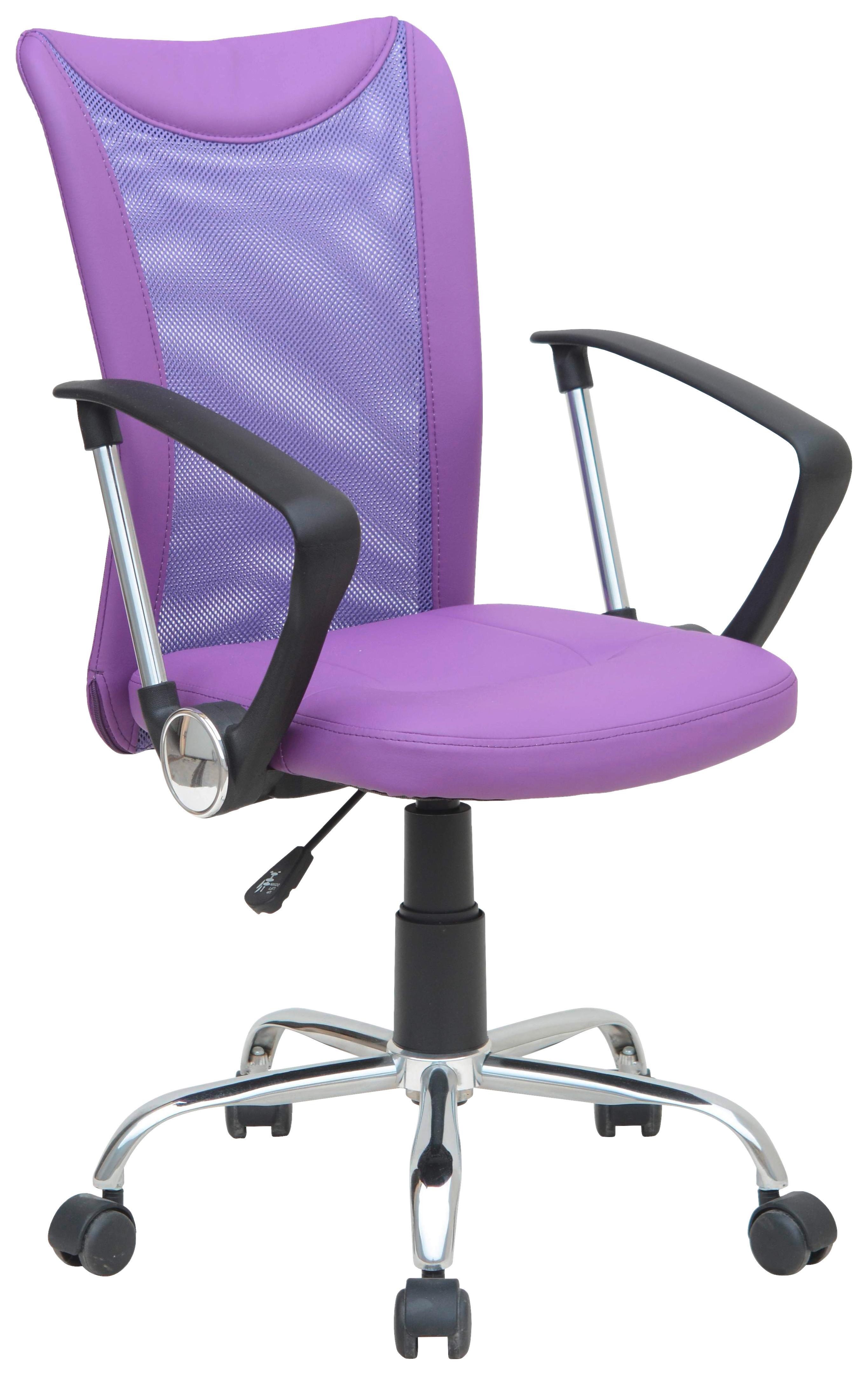 Pisarniški Stol Vanessa, Lila - lila/barve kroma, Moderno, kovina/umetna masa (47/88,5-98,5/54cm) - Modern Living