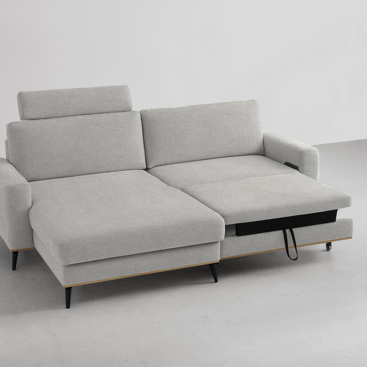 Wohnlandschaft Romeo Beige - Beige/Schwarz, KONVENTIONELL, Holz/Textil (167/87/234cm) - Zandiara