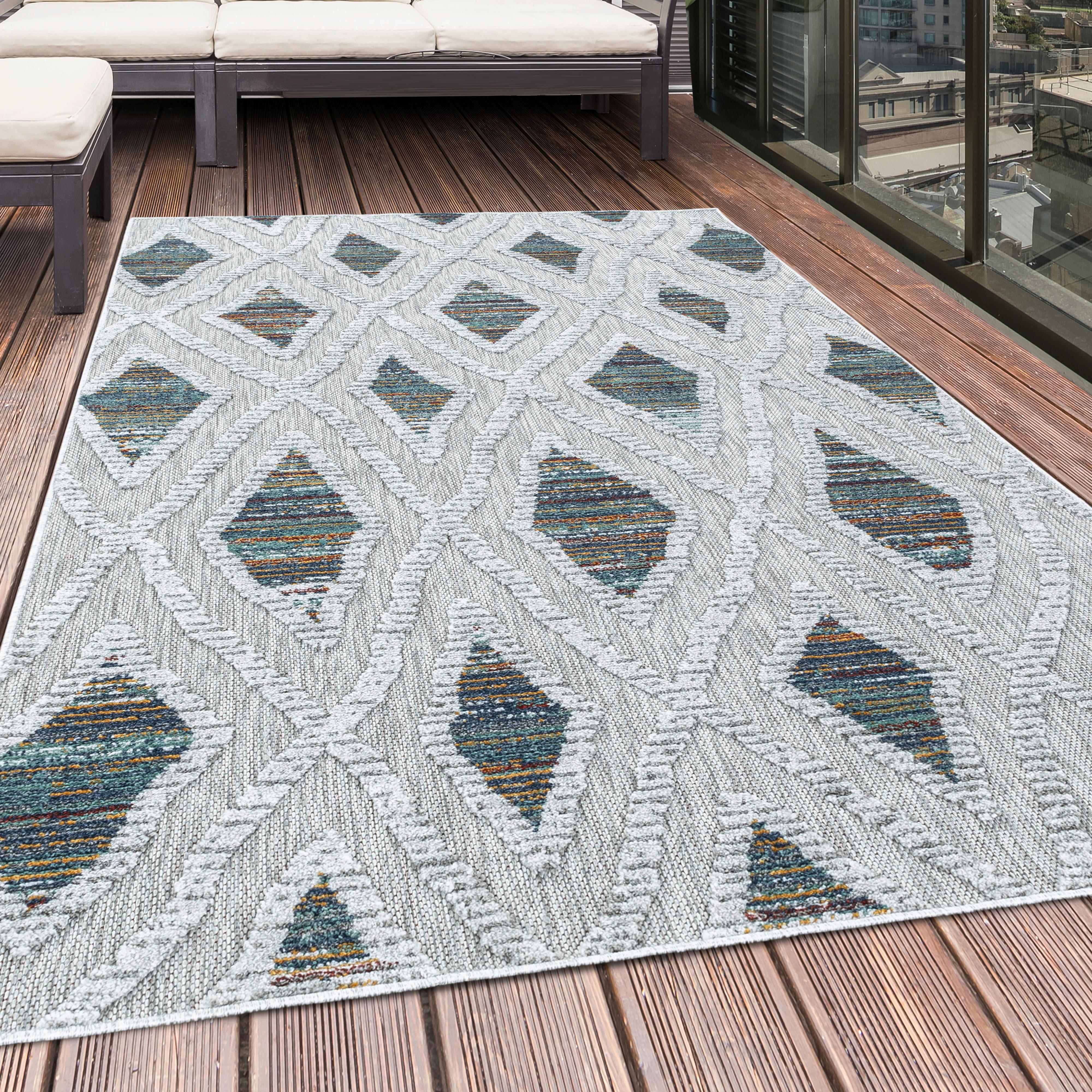 Flachwebeteppich Bahama Multicolor ca. 240x340cm - Multicolor, Design, Textil (240/340cm) - Novel