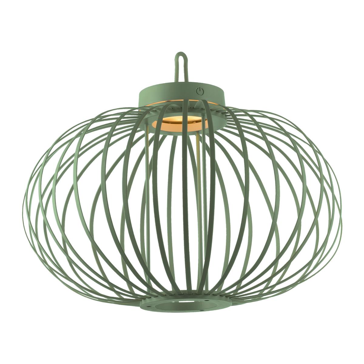 Akku-Tischleuchte Akuba Grün max. 1,5 Watt - Grün, Basics, Holz/Kunststoff (46/46/37cm)