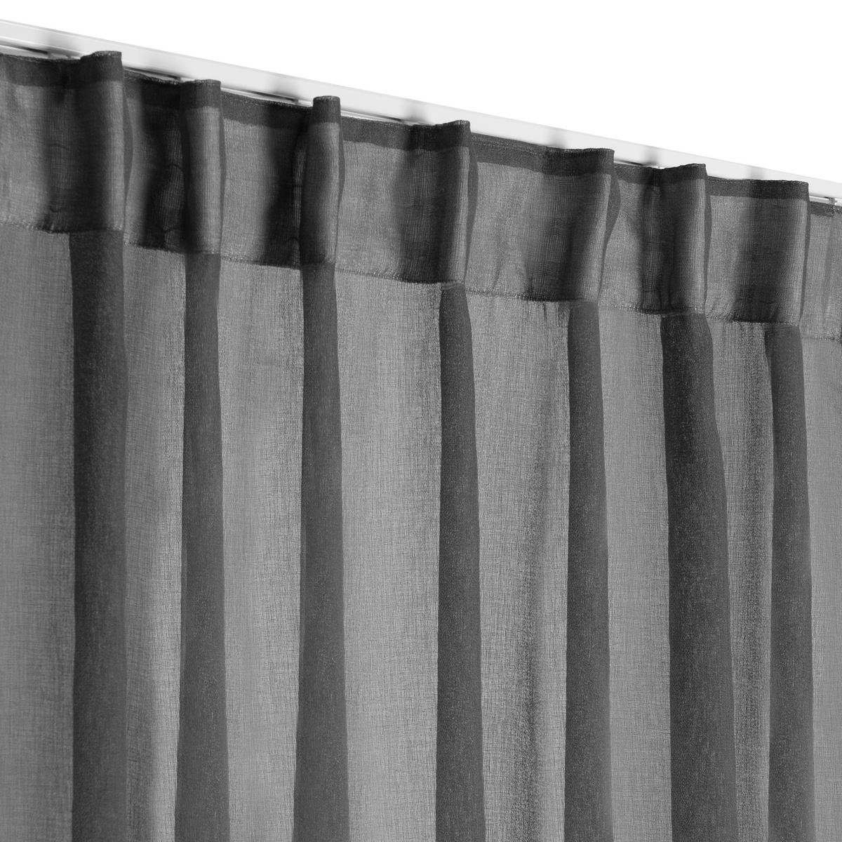ZASŁONA GOTOWA 0160815 3 IN 1 LIM-HOME GRIS - ciemnoszary, Basics, tkanina (140/240cm)
