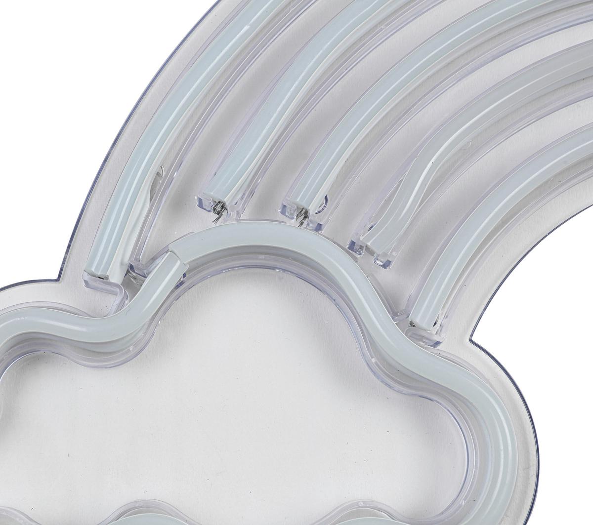 Lampă LED decorativă Renibo - alb/transparent, Modern, plastic (40/20/1,30cm) - Mömax