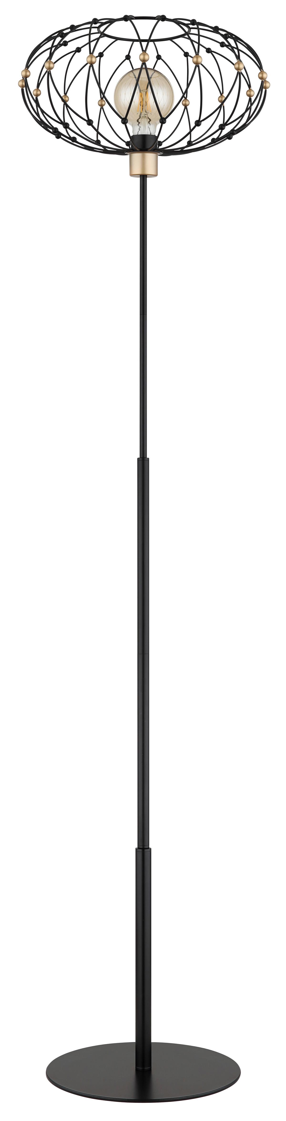 STEHLEUCHTE 15966S GREYS - Goldfarben/Schwarz, Design, Kunststoff/Metall (40/162cm) - Globo