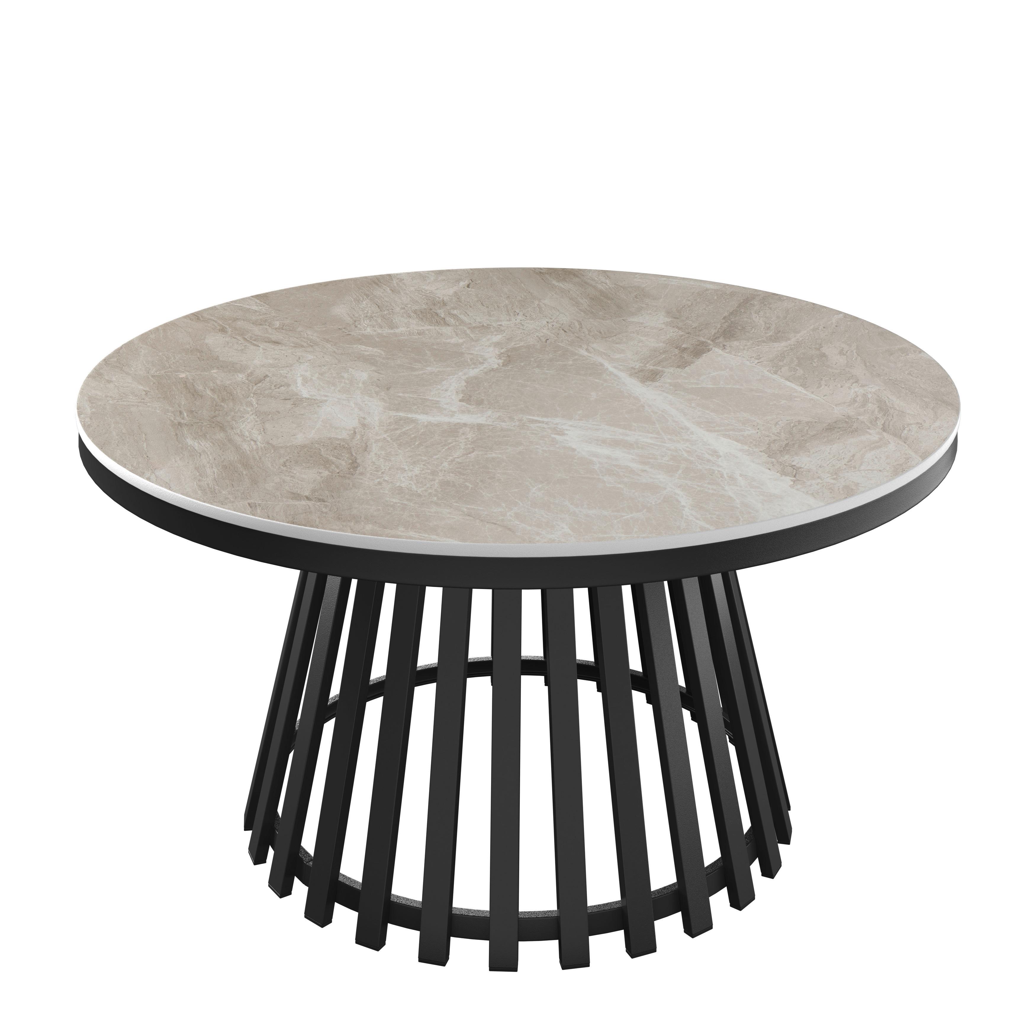 SOFFBORD PELA - grå/svart, Modern, metall/trämaterial (90/45cm) - Bessagi Home