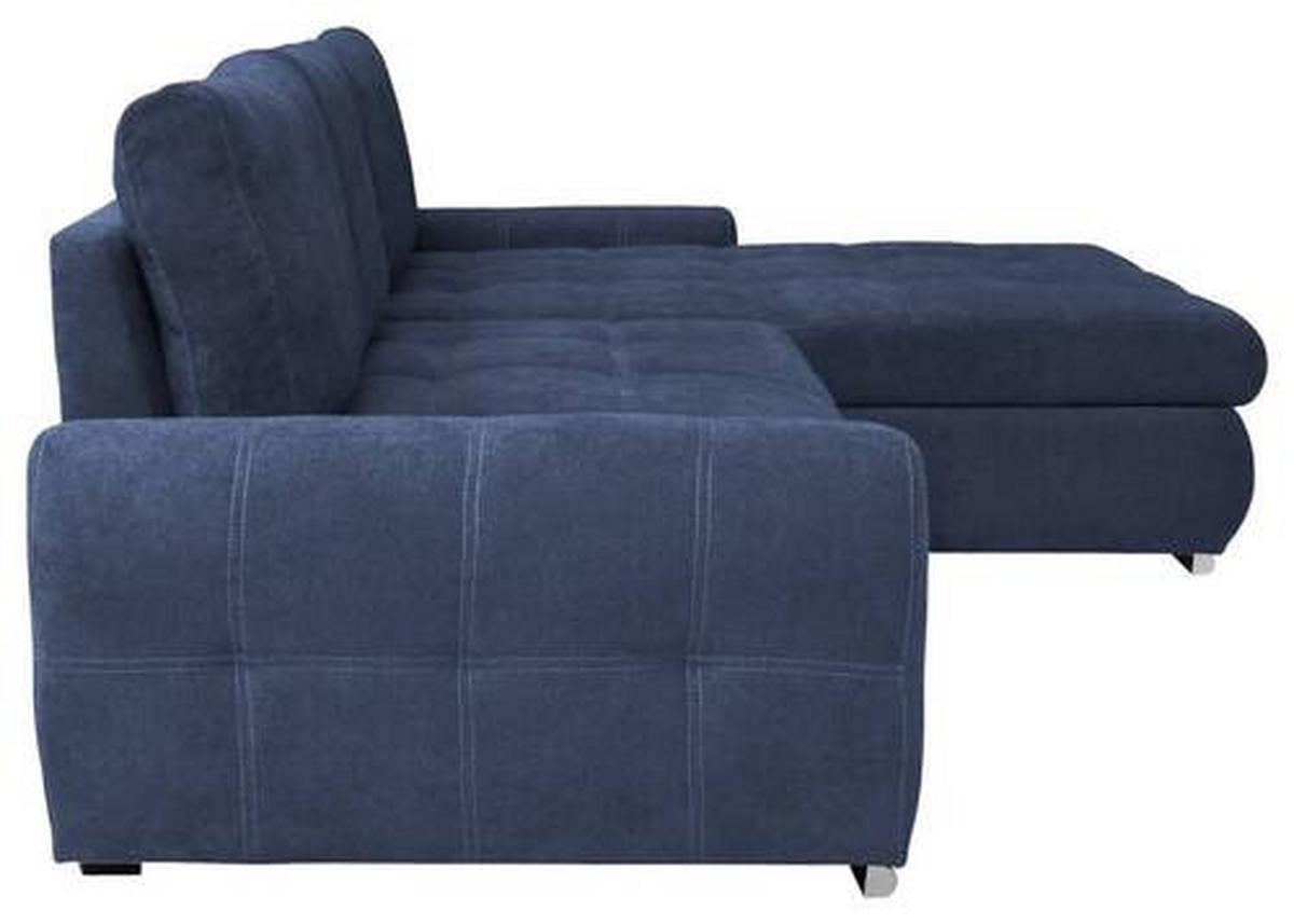 Coltar extensibil SOLAR - alb/albastru închis, Design, textil (277/175cm) - Modern Living