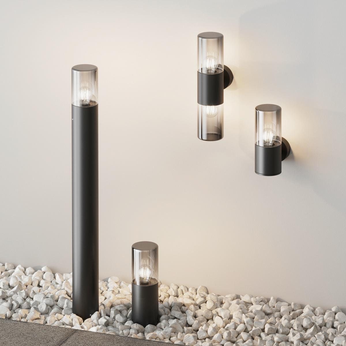 Wegeleuchte O432fl-01gf - Dunkelgrau, Design, Glas/Metall (8/25cm) - MAYTONI
