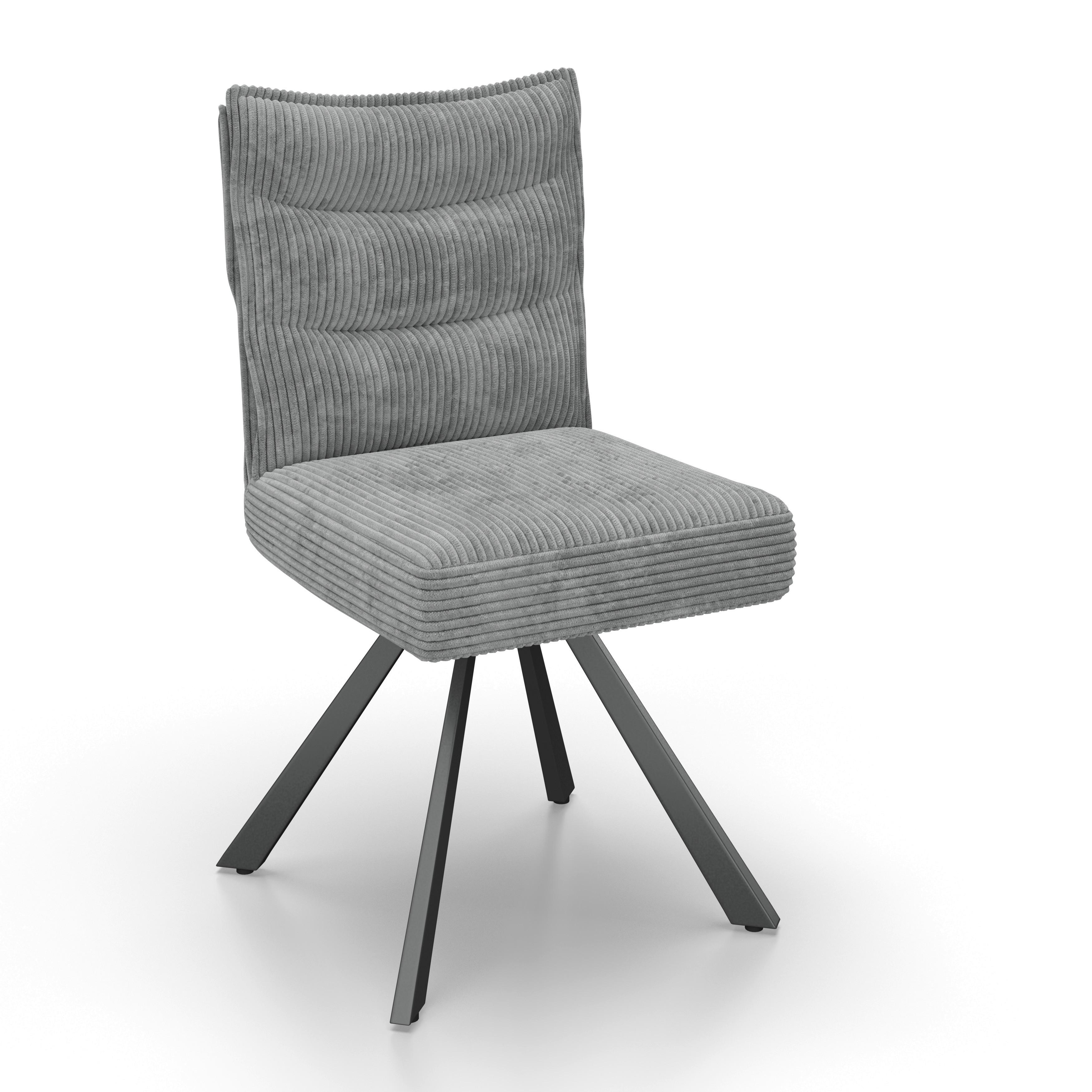 STOL FINA - mörkgrå/grå, Modern, metall/trä (49/91/64cm) - Bessagi Home