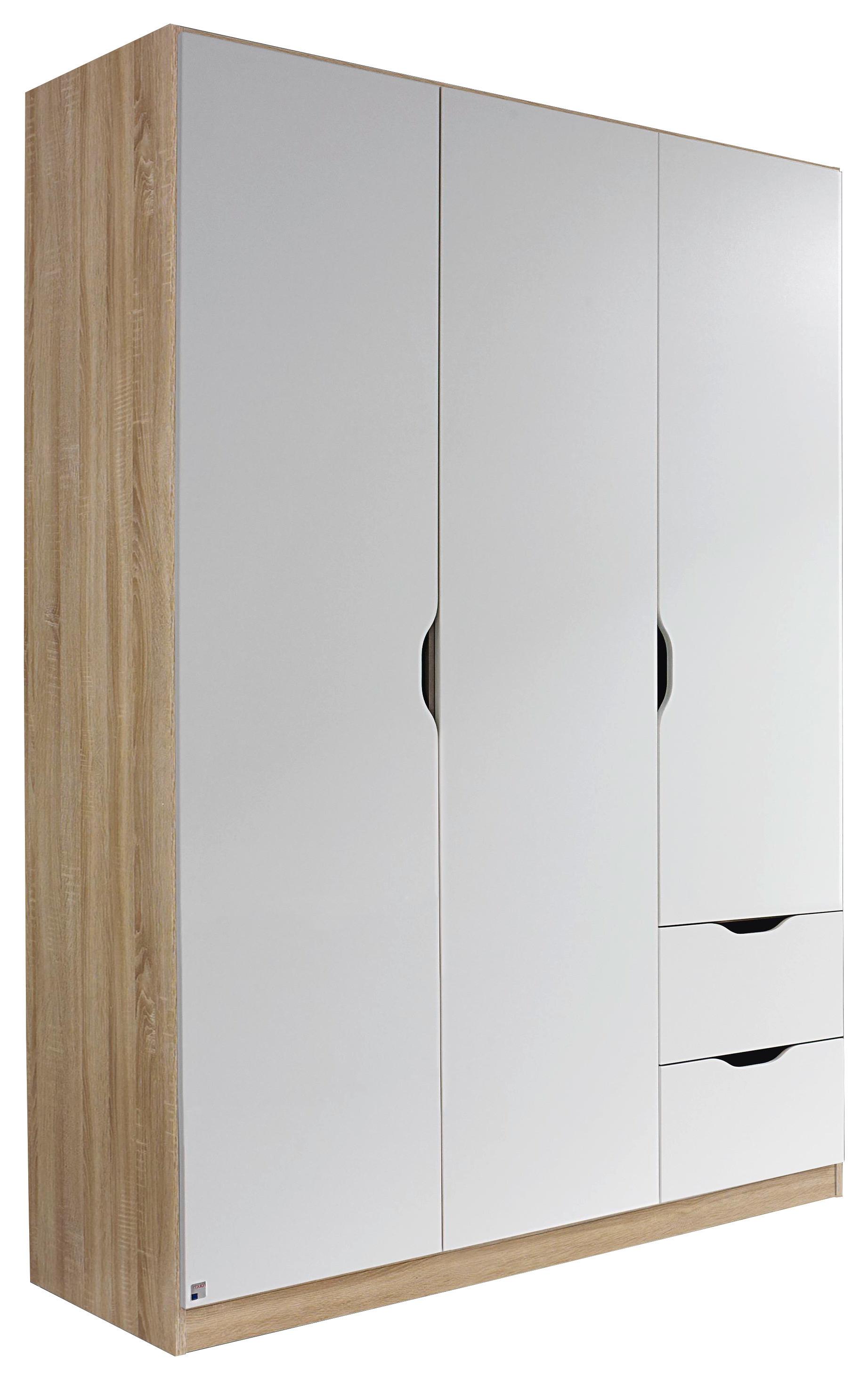 DULAP USI ROTATIVE FREISING - stejar Sonoma/alb, Modern, material pe bază de lemn (136/197/54cm) - Modern Living