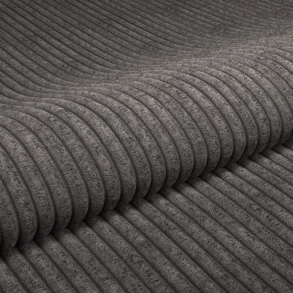 Kutna Garnitura Pelle - siva/crna, Moderno, tekstil (265/180cm) - Modern Living