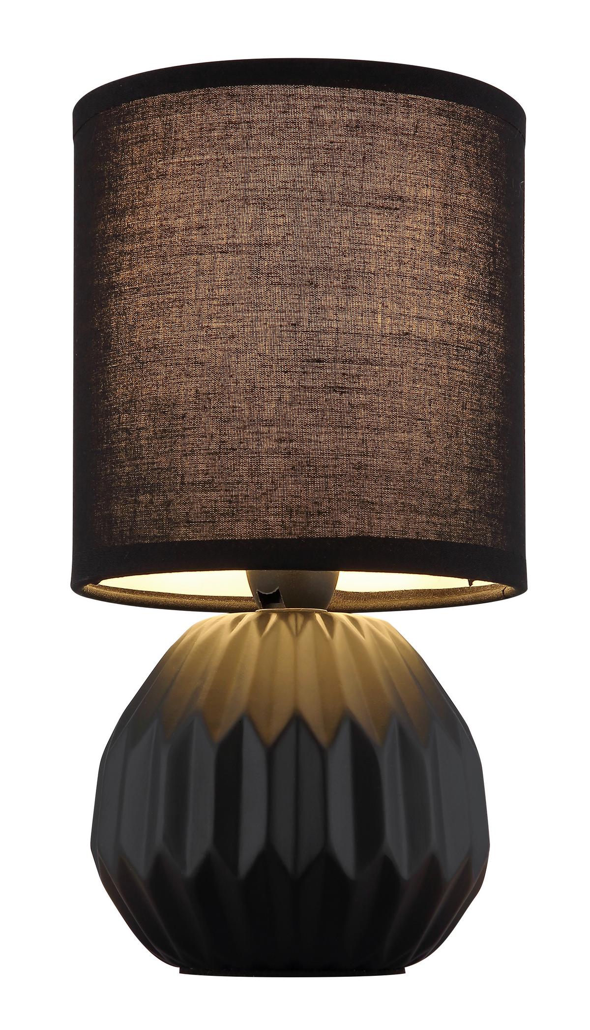 Veioză Sylas - negru, ceramică/plastic (12/23cm)