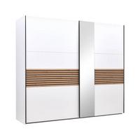 Omara Z Drsnimi Vrati Leo - črna/bela, Konvencionalno, kovina/steklo (250/216/65cm) - Premium Living