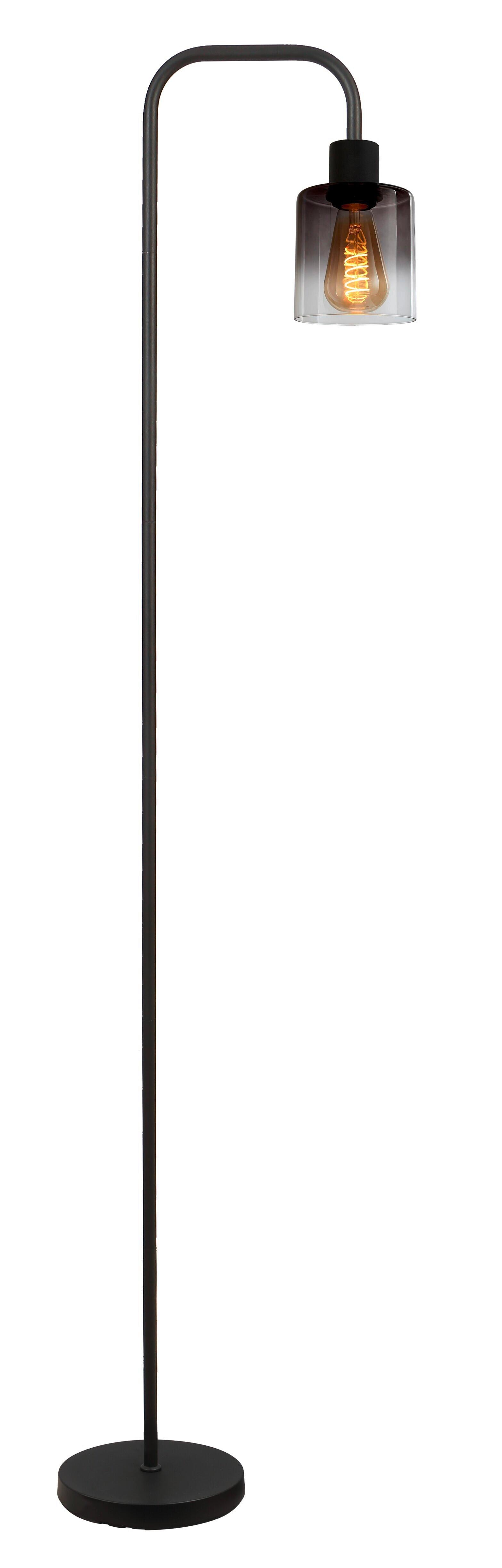 Állólámpa Estelle - fekete, Modern, Üveg/fém (38,5/22/160,5cm) - Mömax