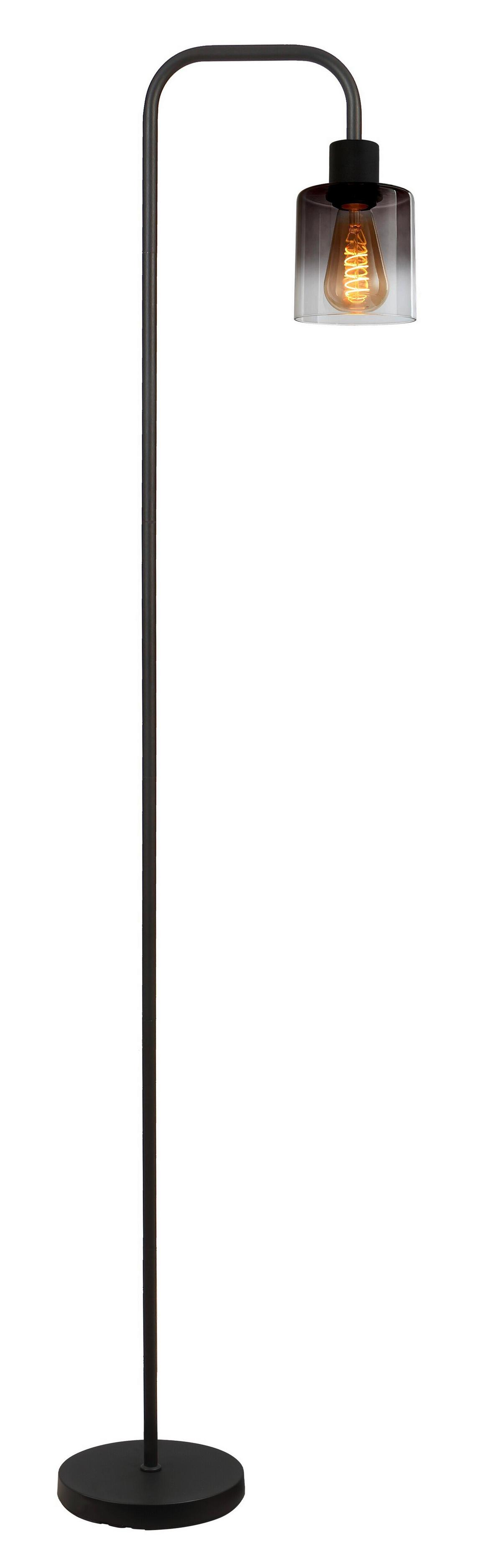 Stehleuchte Estelle in Schwarz max. 25 Watt - Schwarz, Modern, Glas/Metall (38,5/22/160,5cm) - Mömax
