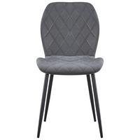 Stol Zoey - temno siva/črna, Basics, kovina/tekstil (45.5/85/59.5cm) - Based