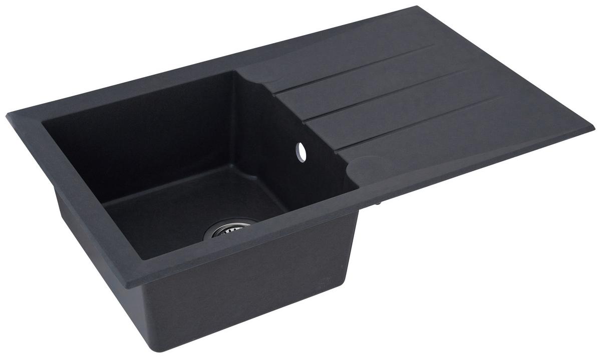 Spüle Alineo ca. 81x21x50 cm Dunkelgrau - Dunkelgrau, Trend, Stein (81/21/50cm) - Respekta